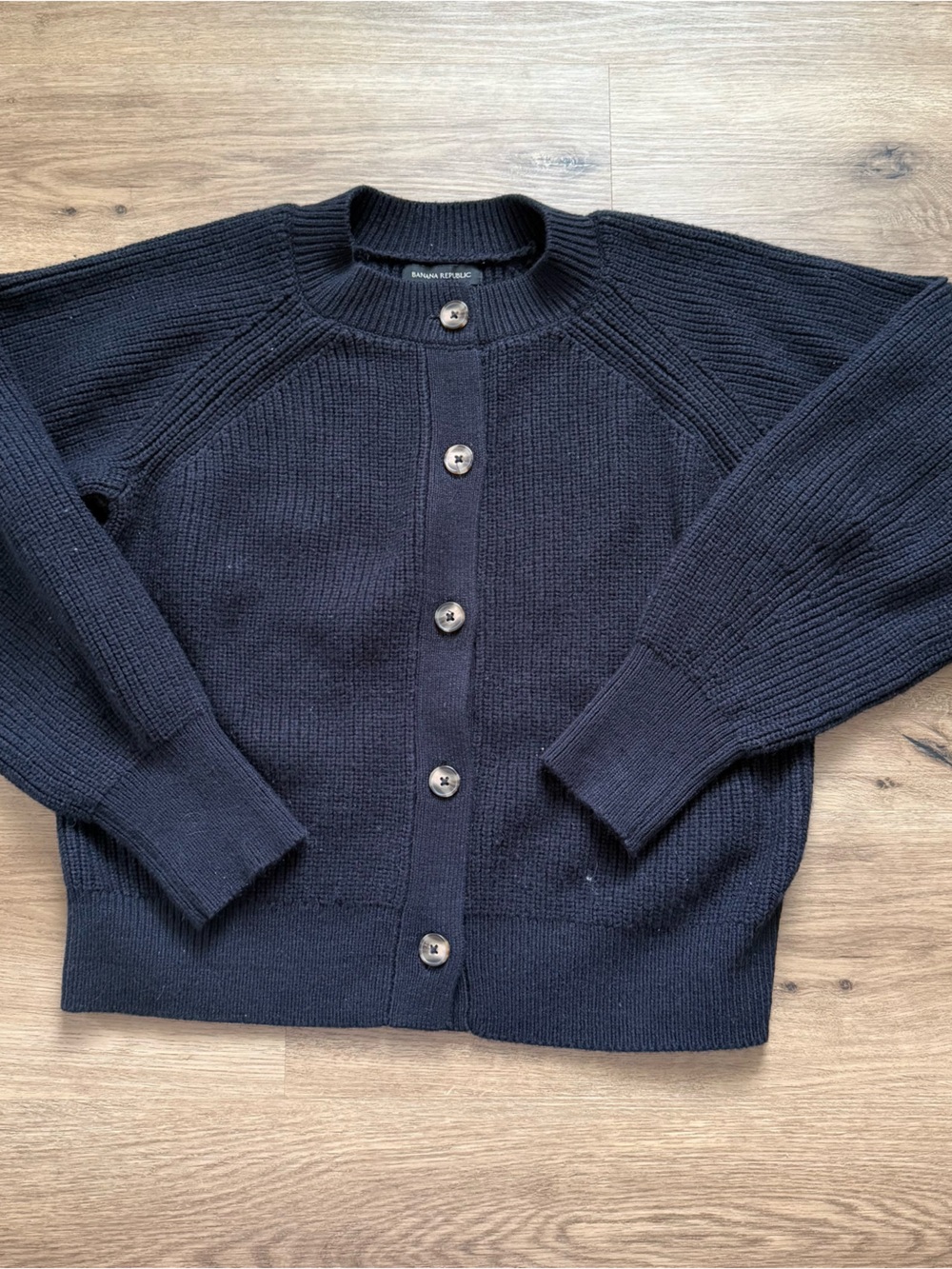 Banana Republic Black Button-Front Women's Cardigan